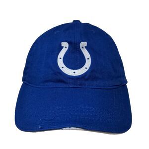 Main Gate Men's Strapback Hat Blue Embroidered Indianapolis Colts Logo